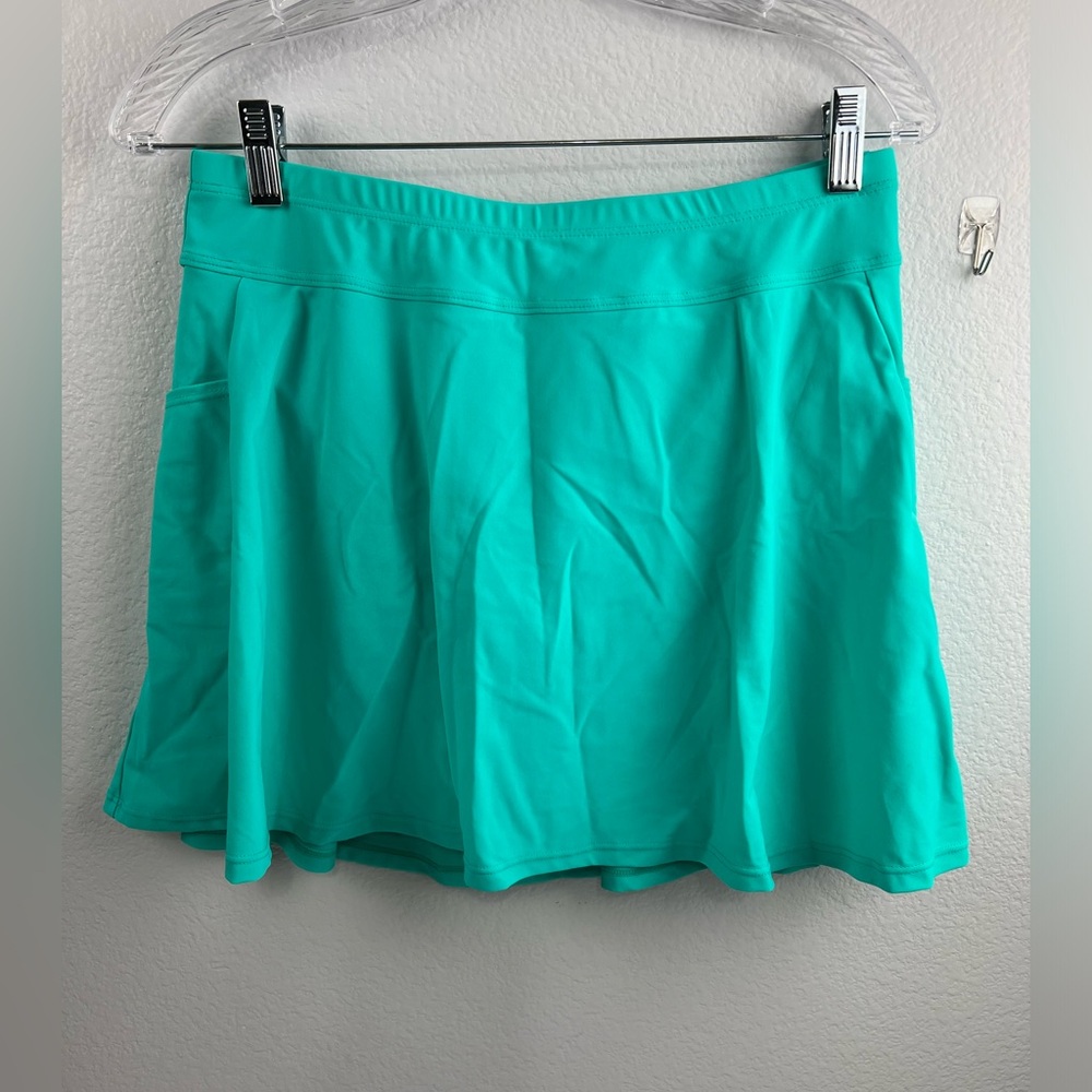 Tempt Me Aqua Green High Waisted swim skirt, size large